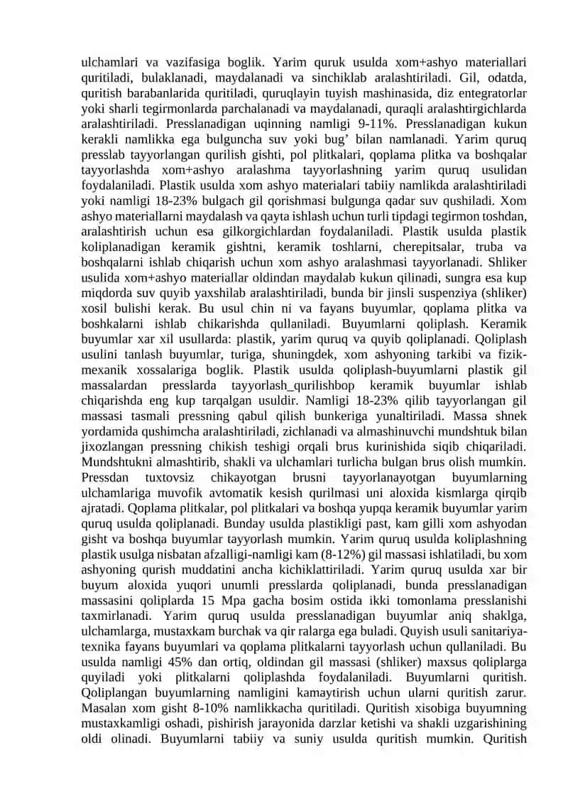 Keramik materiallar va ularning turlari 2