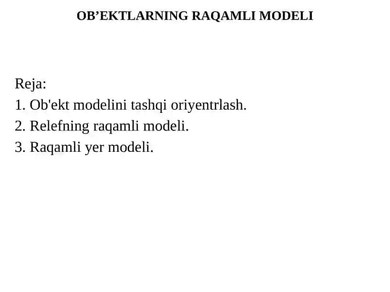 Aerofotosuratlarning geodeziya ta’limotifasi 2