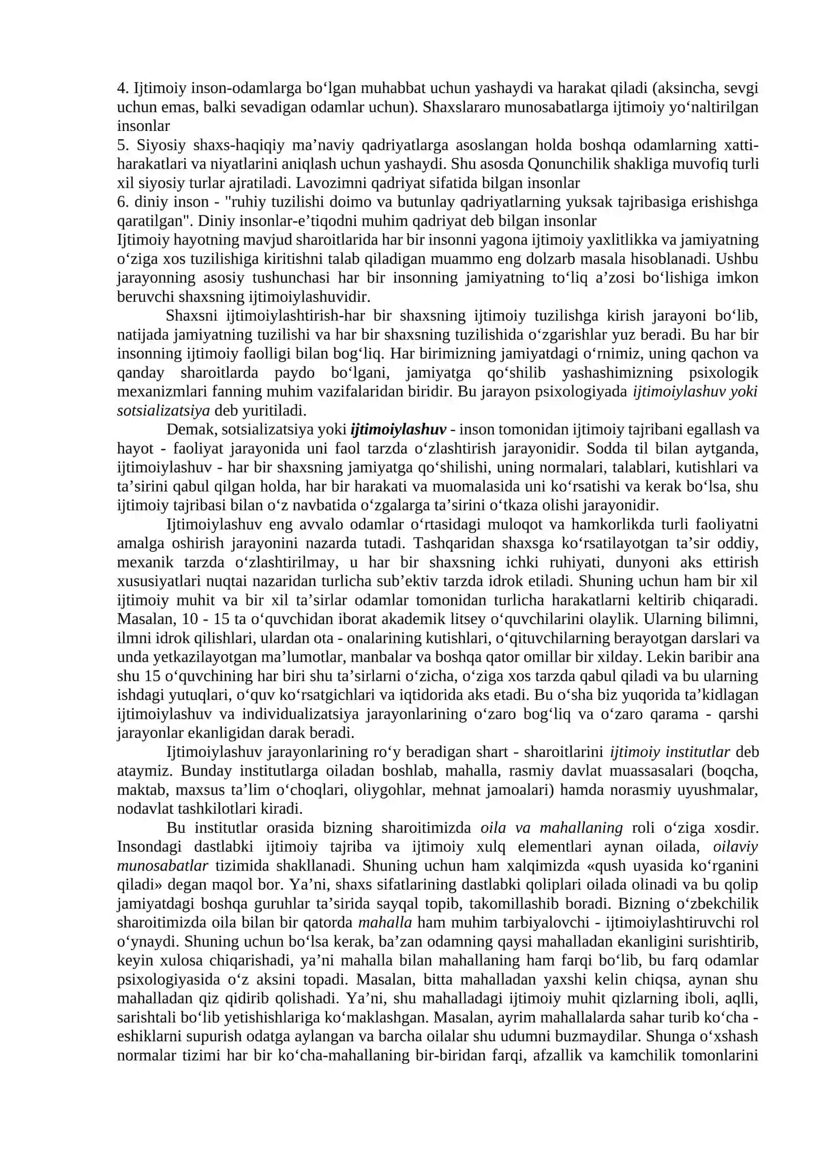 Shaxs Ijtimoiylashuvi va Ijtimoiy Xulq Atvor 2