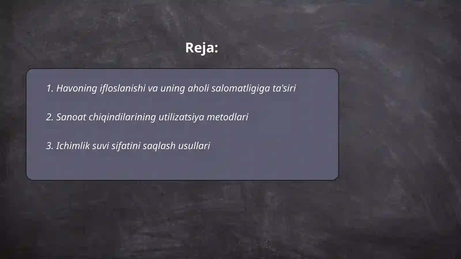 Sanoatlashgan hududlar aholisining ekologik onggi va madaniyati 2