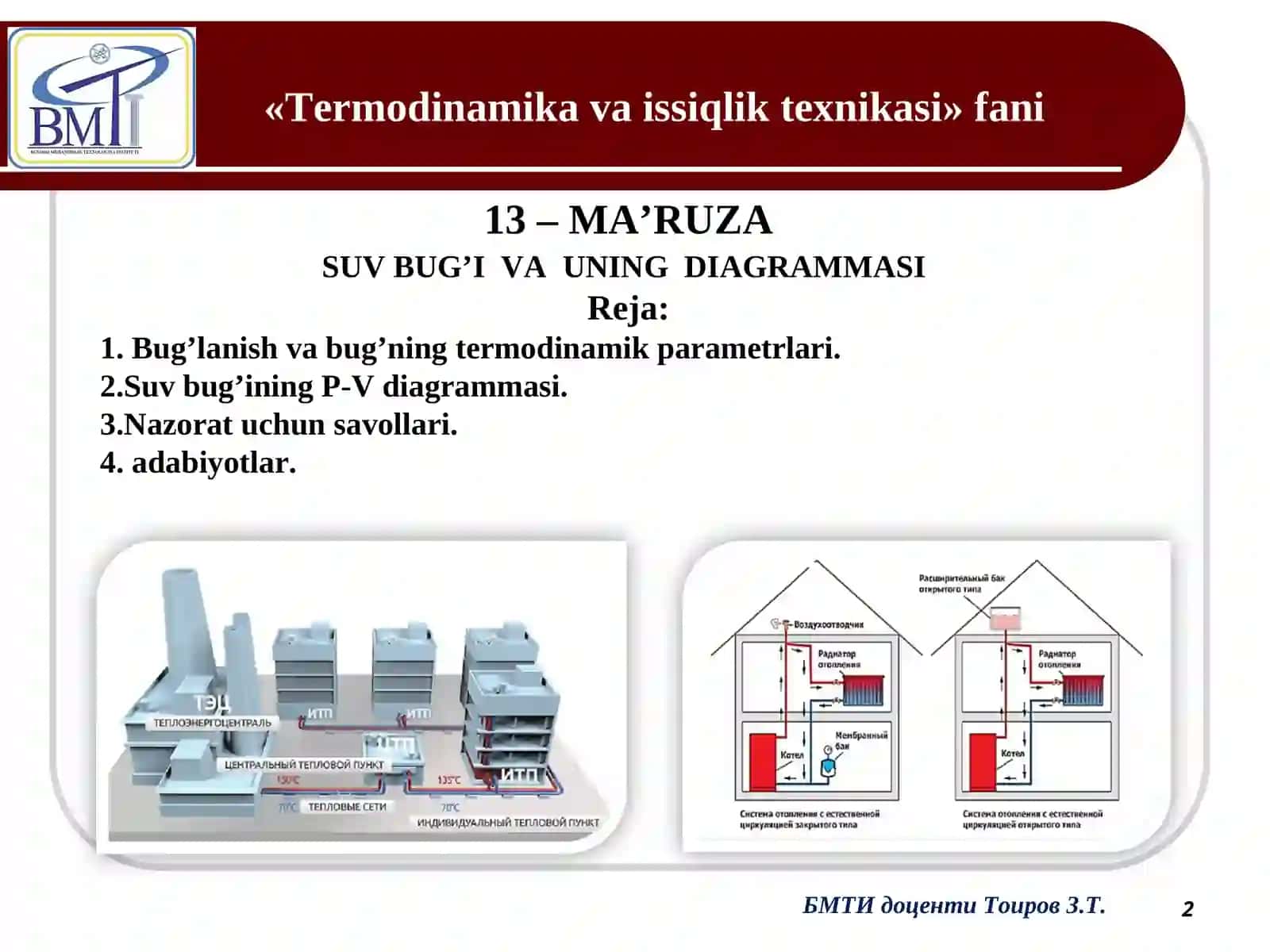 Termodinamika va Issiqlik Texnikasi 2