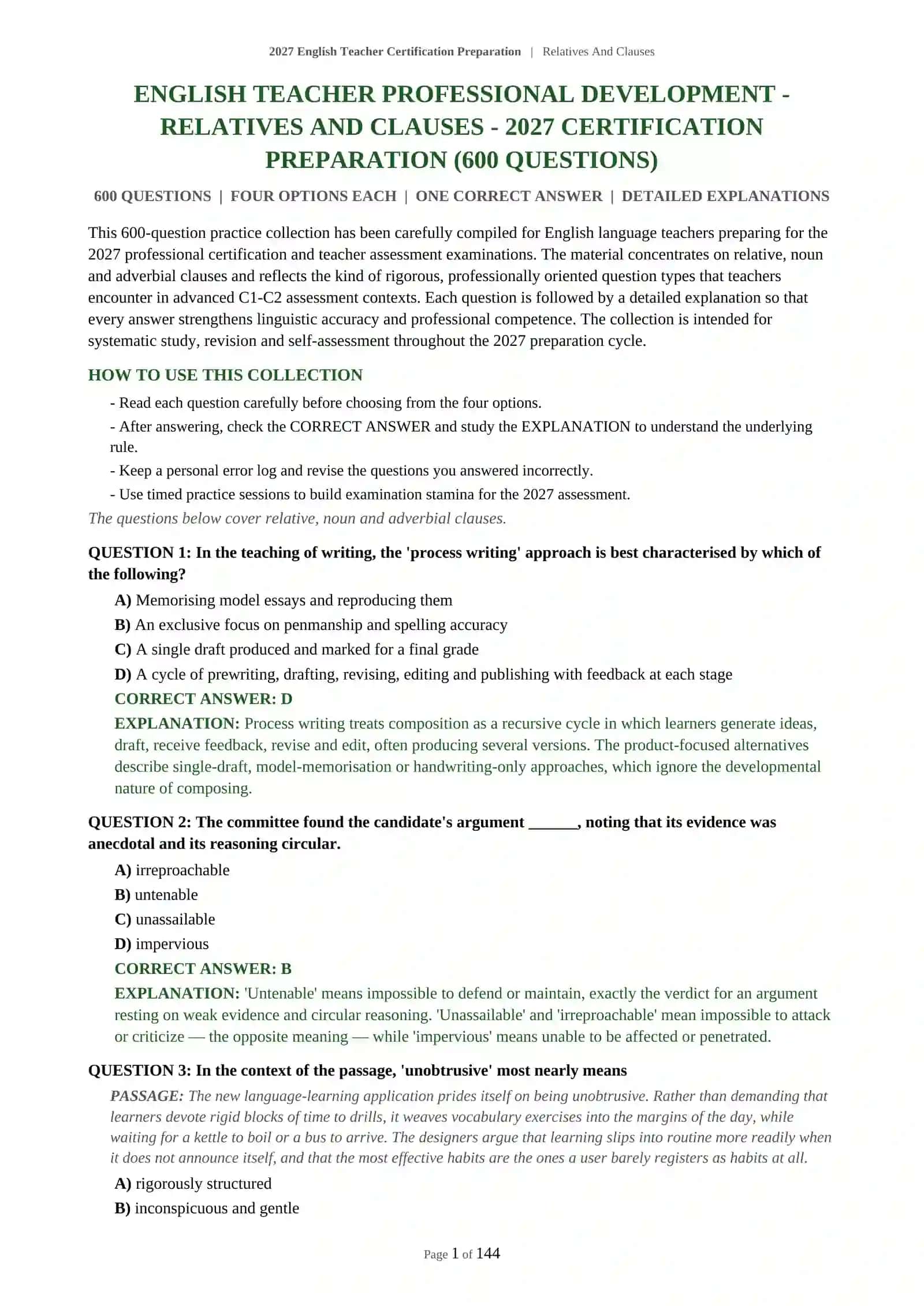 Relatives And Clauses 2027 English Teacher Certification Preparation 2
