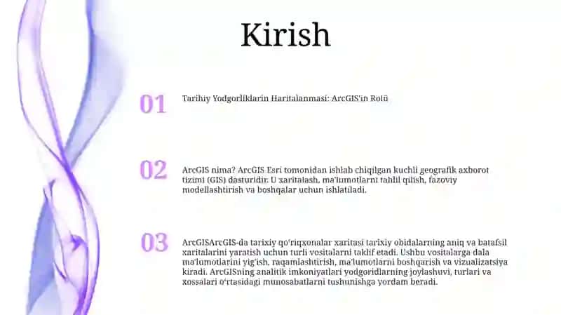 ArcGIS Dasturida Tarixiy YodgorliklarniXaritalariniYaratish 2