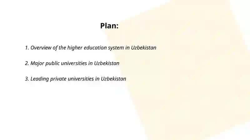 Overview of Higher Education System in Uzbekistan 2