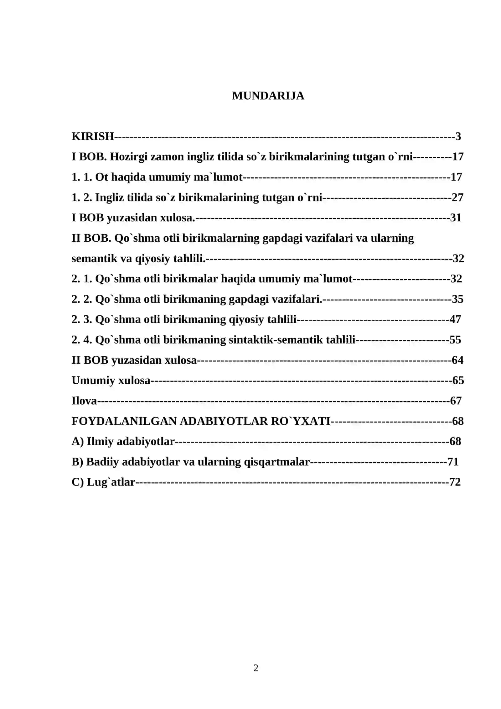 Hozirgi zamon ingliz tilida Noun+Noun so`z birikmasining semantik va qiyosiy tahlili 2