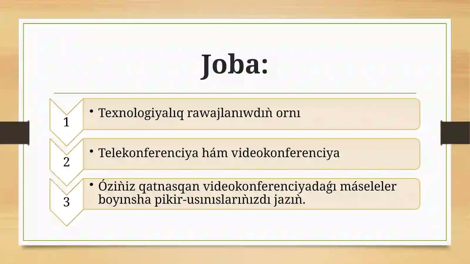 Kommunikaciya túrleri. Telekonferenciya hám videokonferenciya 2
