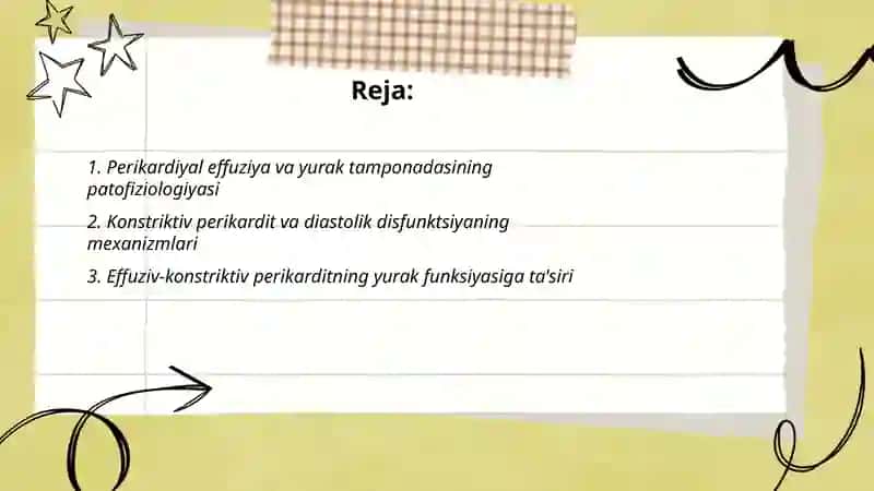 Perikard patalogyasida yurak funksiyasini buzilishi 2