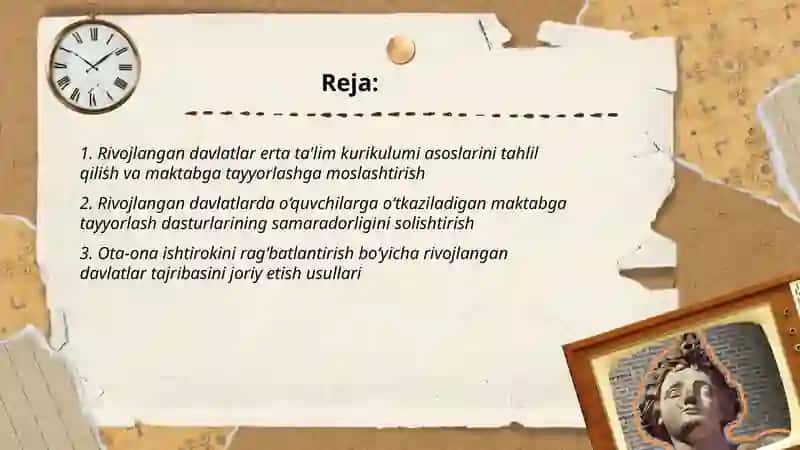 Rivojlangan davlatlar erta ta'lim kurikulumi 2