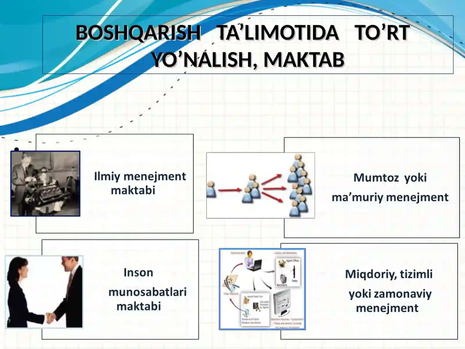 MENEJMENT MAKTABLARI 2