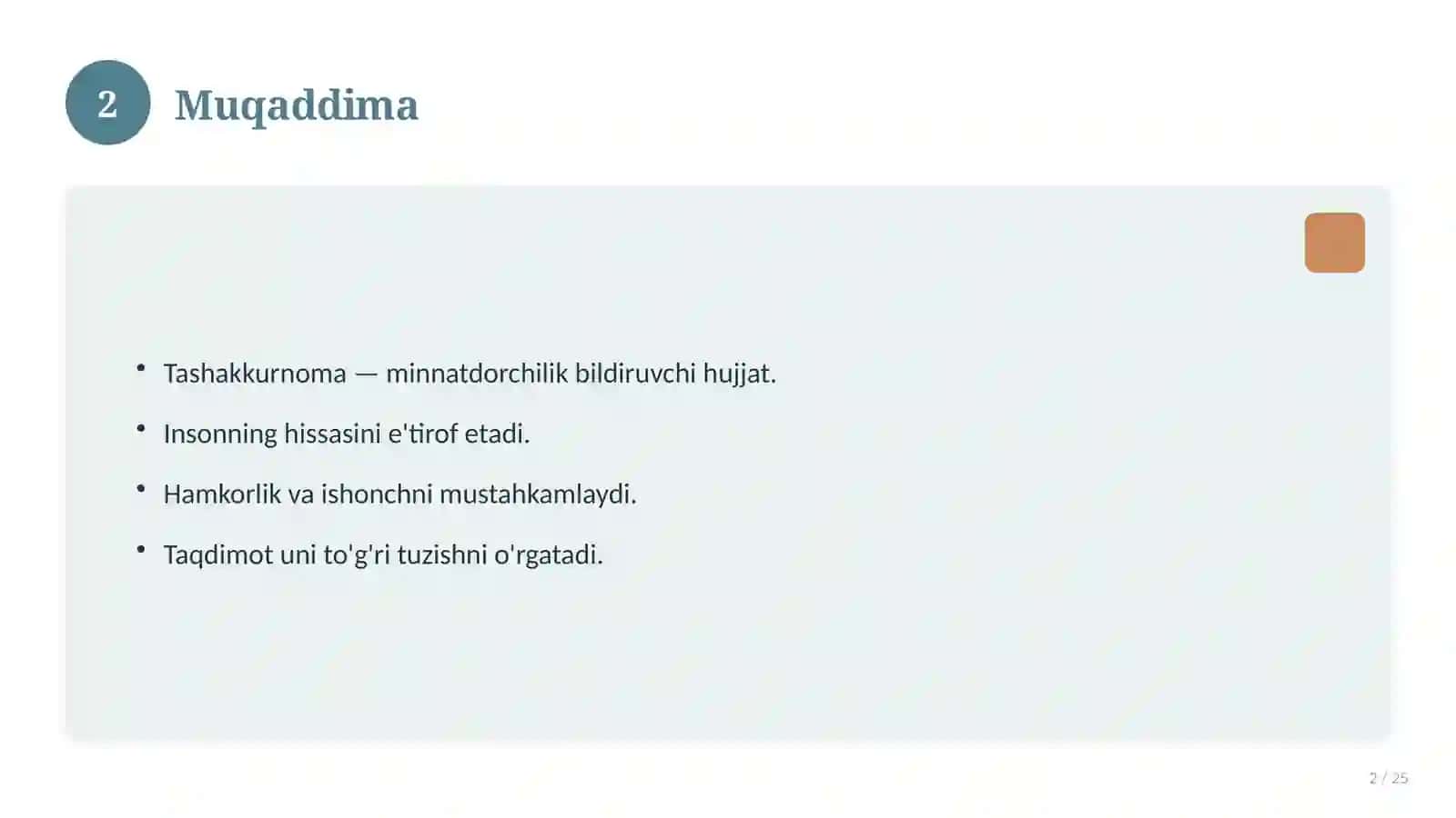 Tashakkurnoma 2