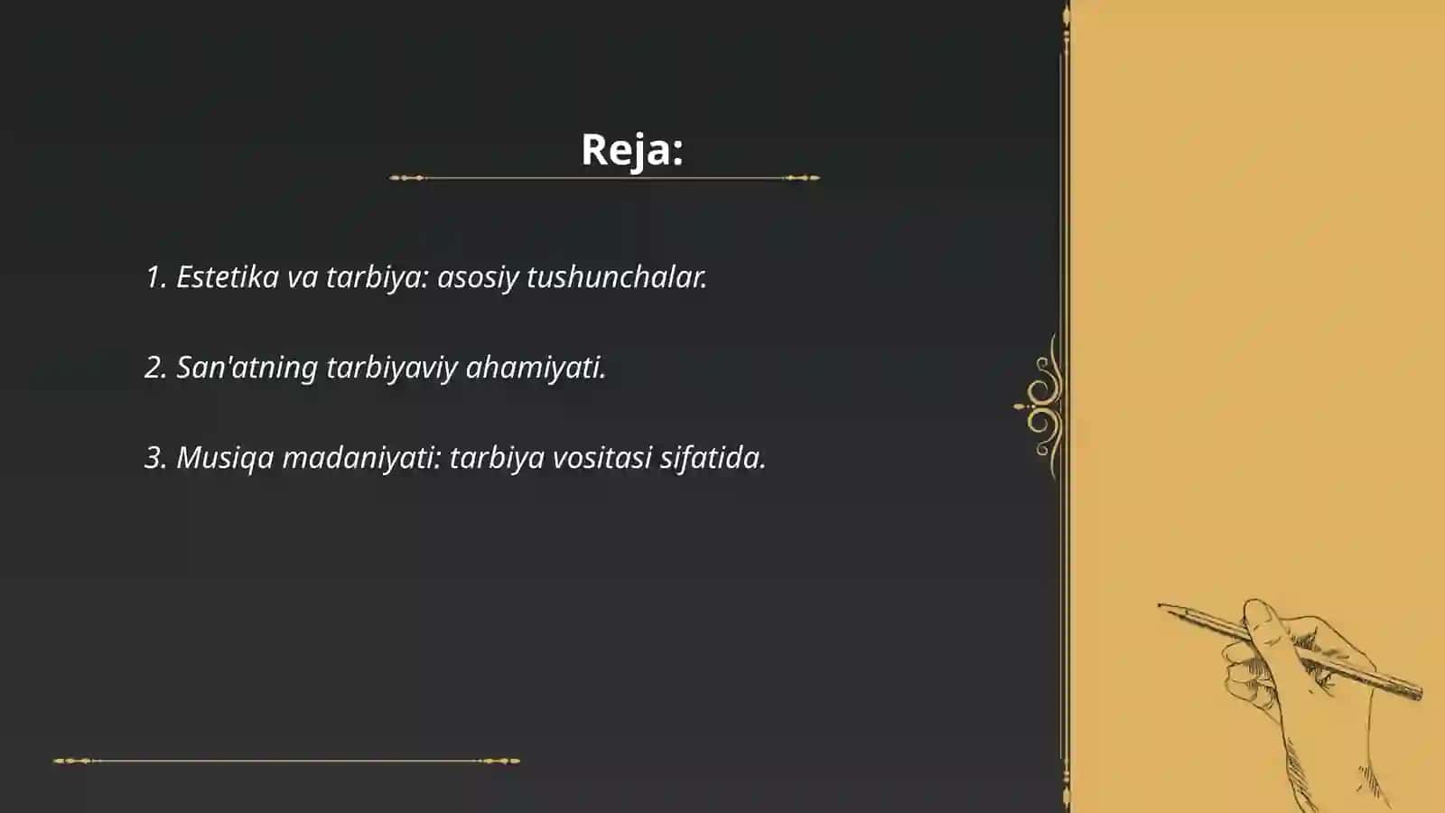 Estetika tarbiyaning omil va vositalari 2