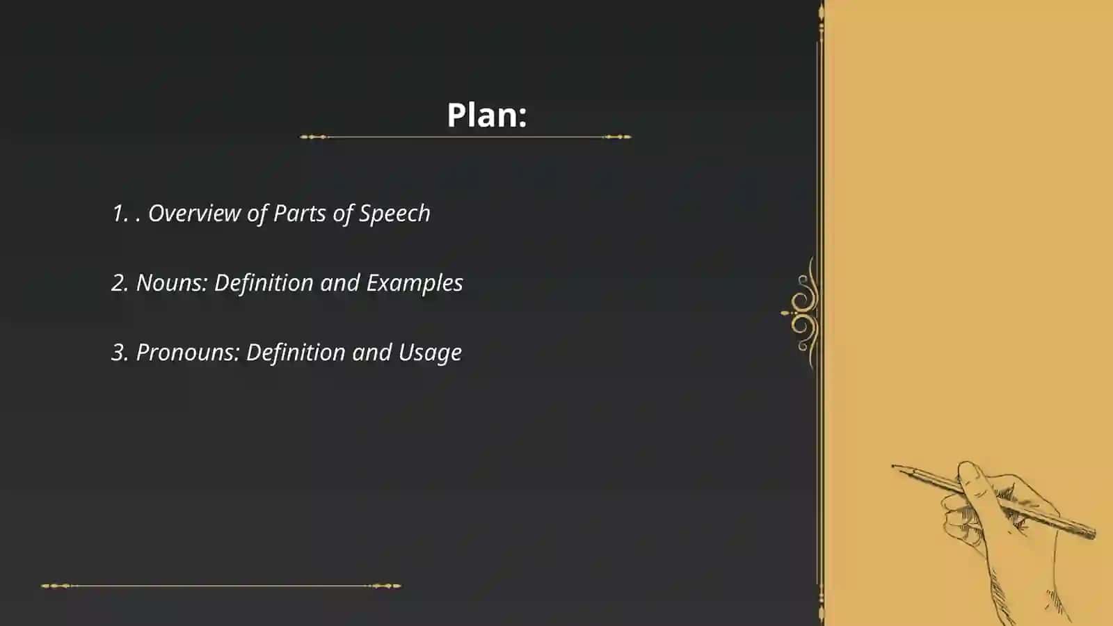 General Information about Parts of Speech Presentation 2
