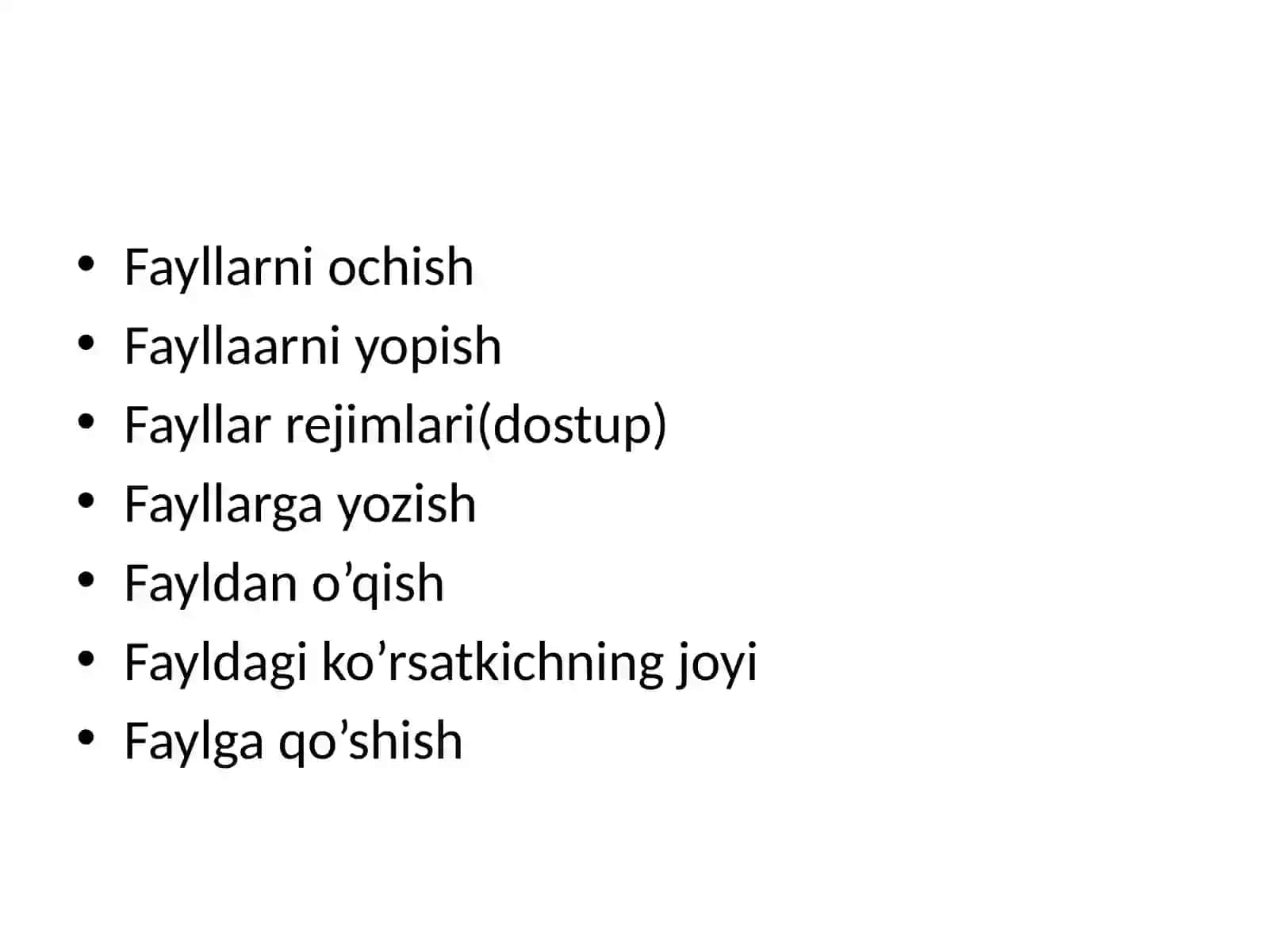 PYTHON dafayllar bilan ishlash 2