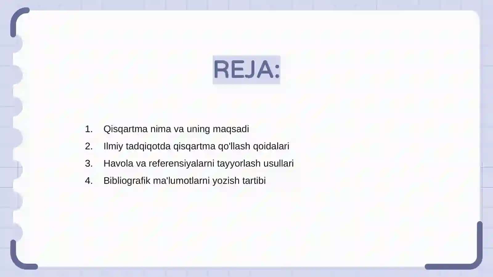 Ilmiy tadqiqotda qisqartma, havola va bibliografik ma'lumotlarni berish tartibi 2