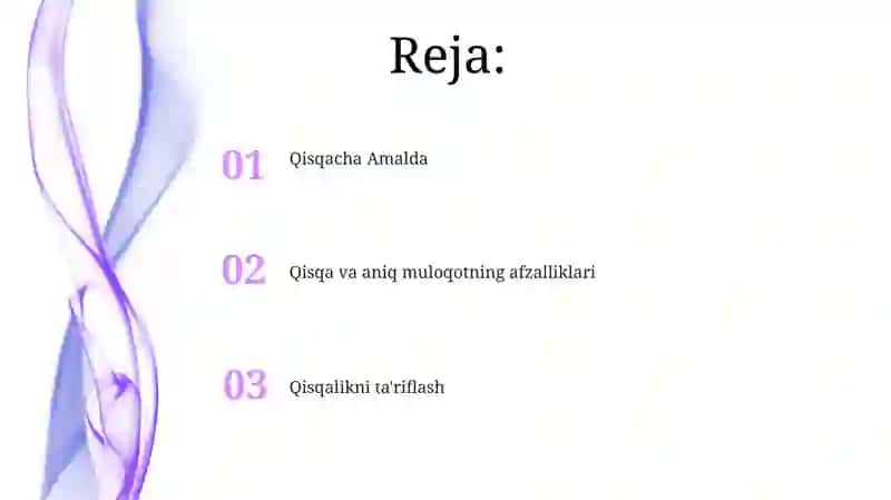 Qisqartib aks ettirish prinsipi haqida 2