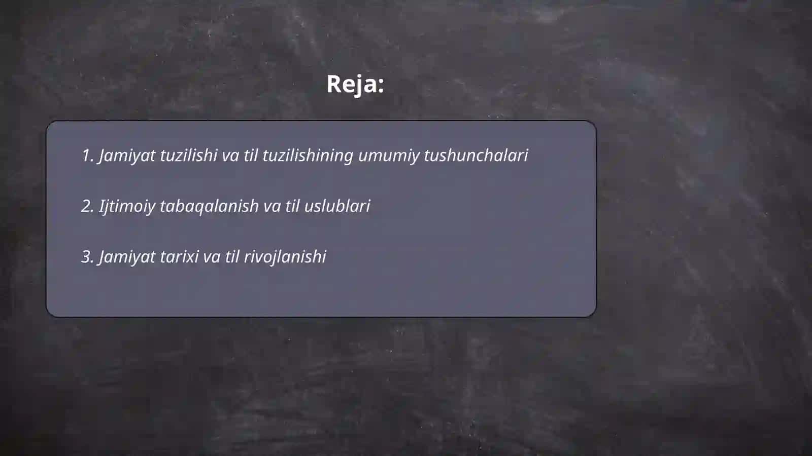 Jamiyat tuzilishi va til tuzilishi:korrelatsiya va differentsiatsiya 2