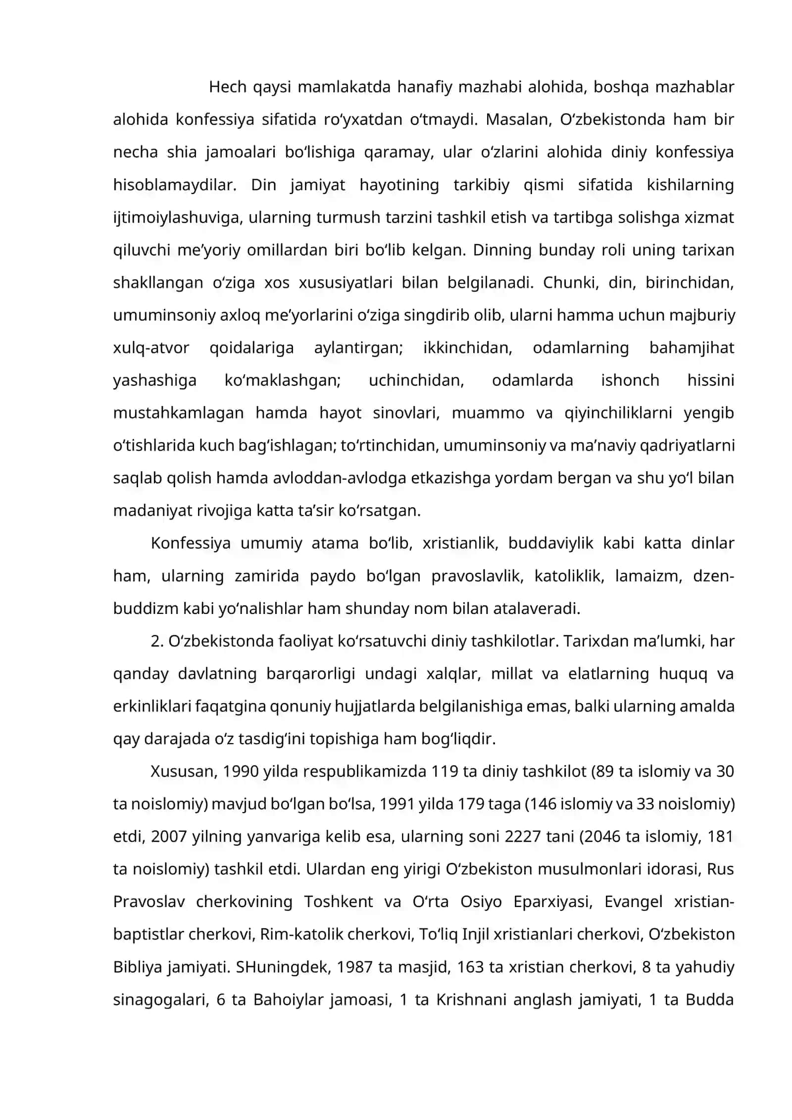 OʻZBEKISTONDA FAOLIYAT YURITUVCHI DINIY TASHKILOTLAR 2