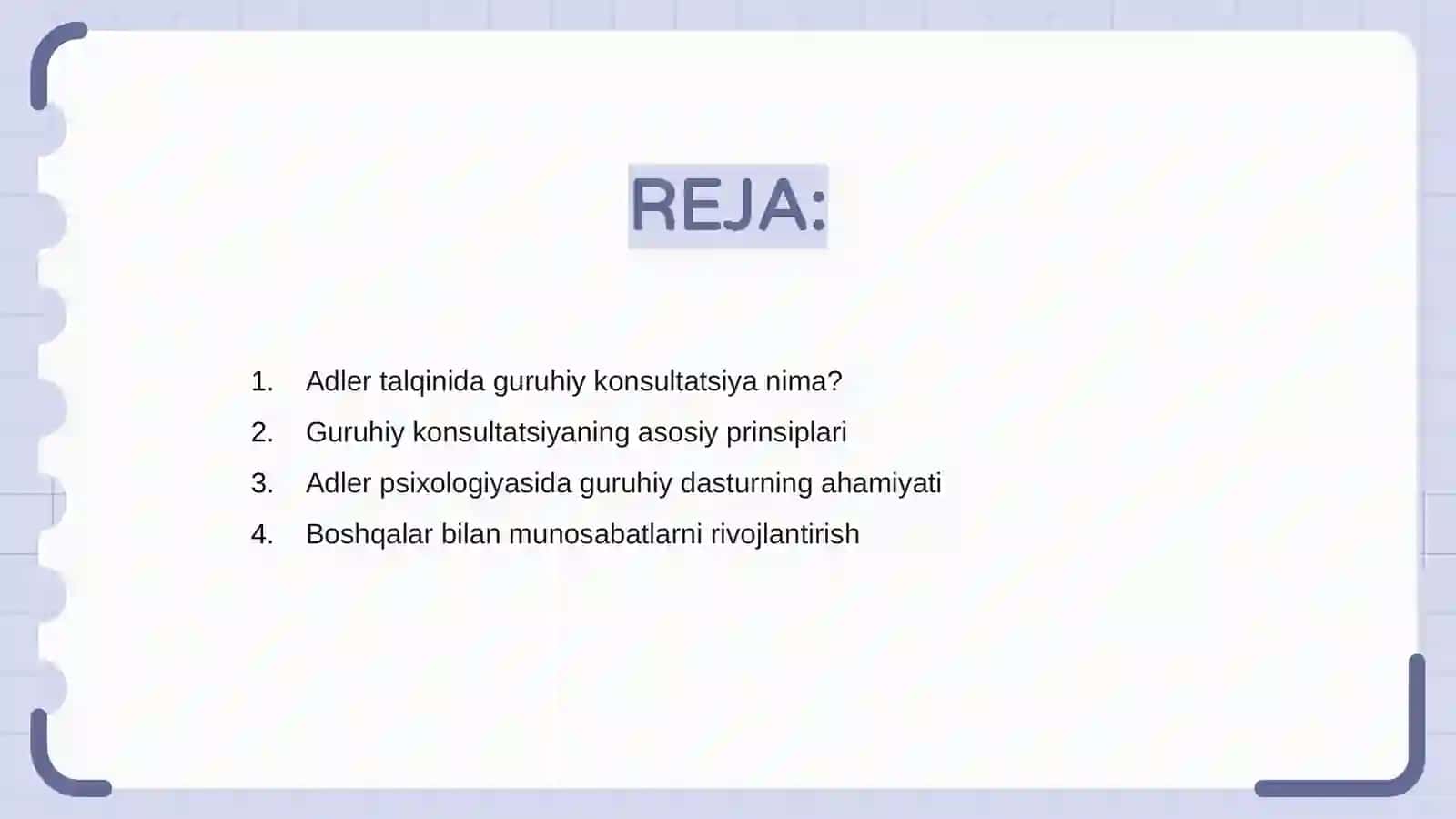 Adler talqinidagi guruhiy konsultatsiya 2