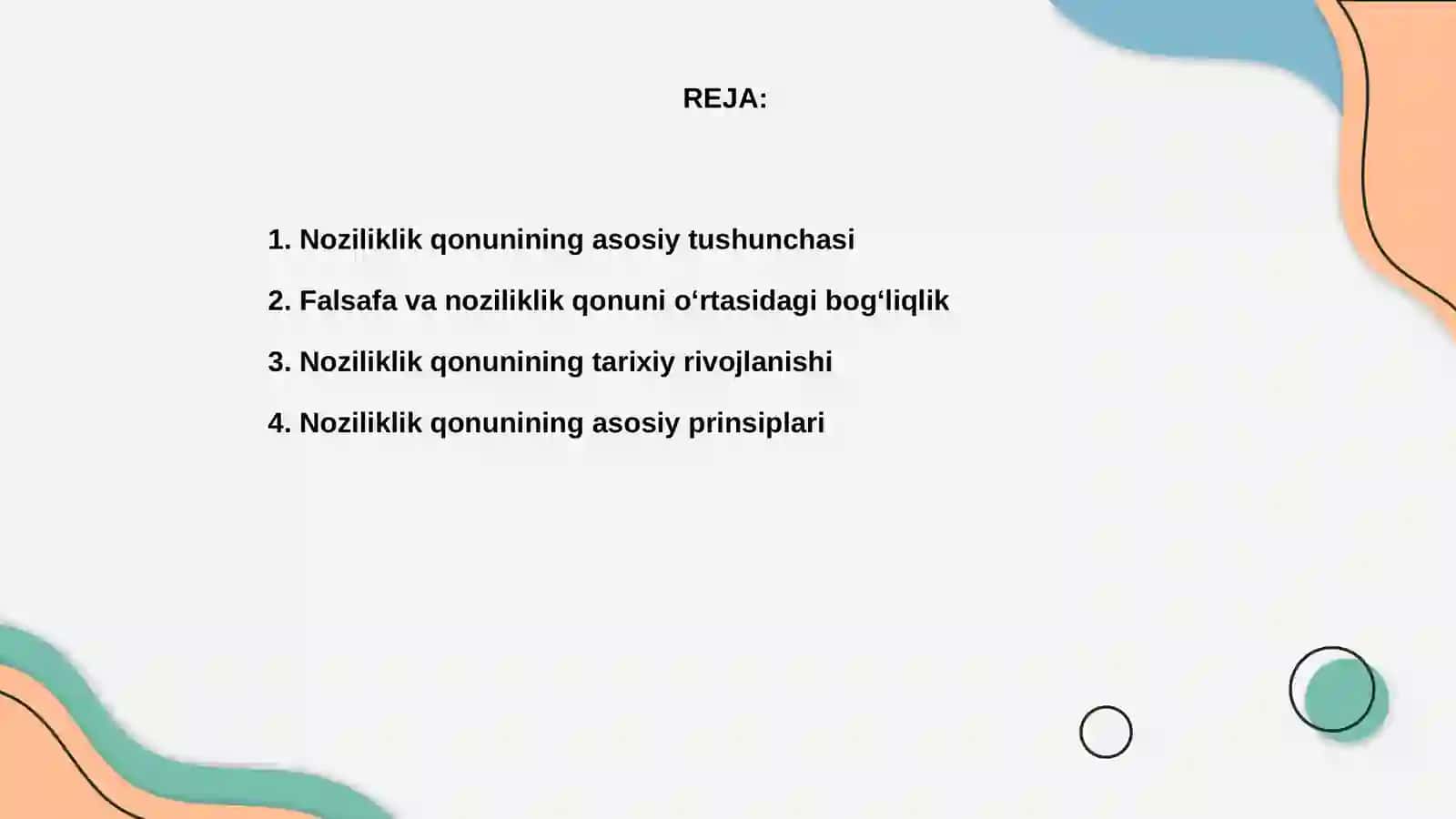 Noziliklik qonuni falsafa 2