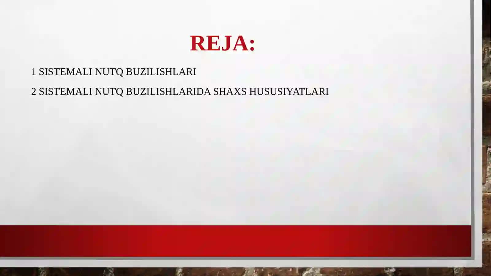Sistemali nutq buzilishlari 2
