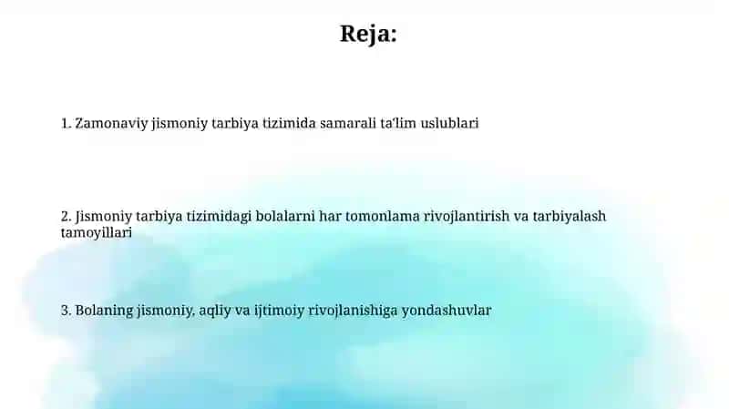 Jismoniy tarbiya tizimida bolalarni har tomonlama rivojlantirish va o‘qitish tamoyillari 2