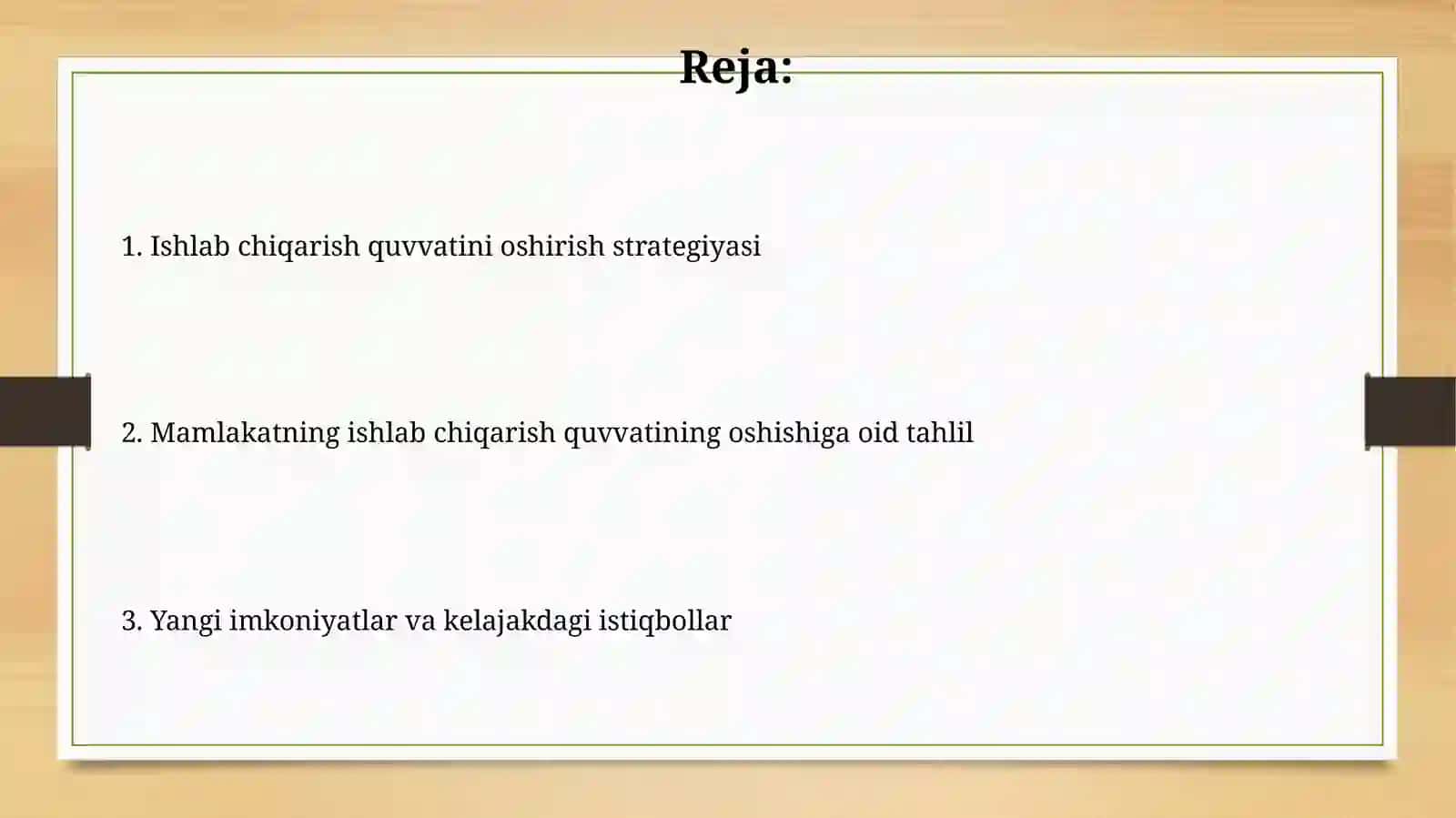 Mamlakat ishlab chiqarish salohiyatining oshirilishi 2