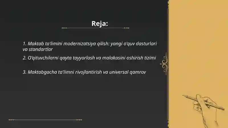 Maktab ta'limini modernizatsiya qilish: yangi o'quv dasturlari va standartlar 2