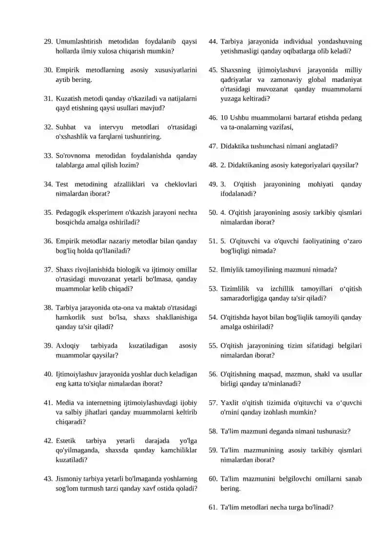 Pedagogikaning predmeti va vazifalari 2