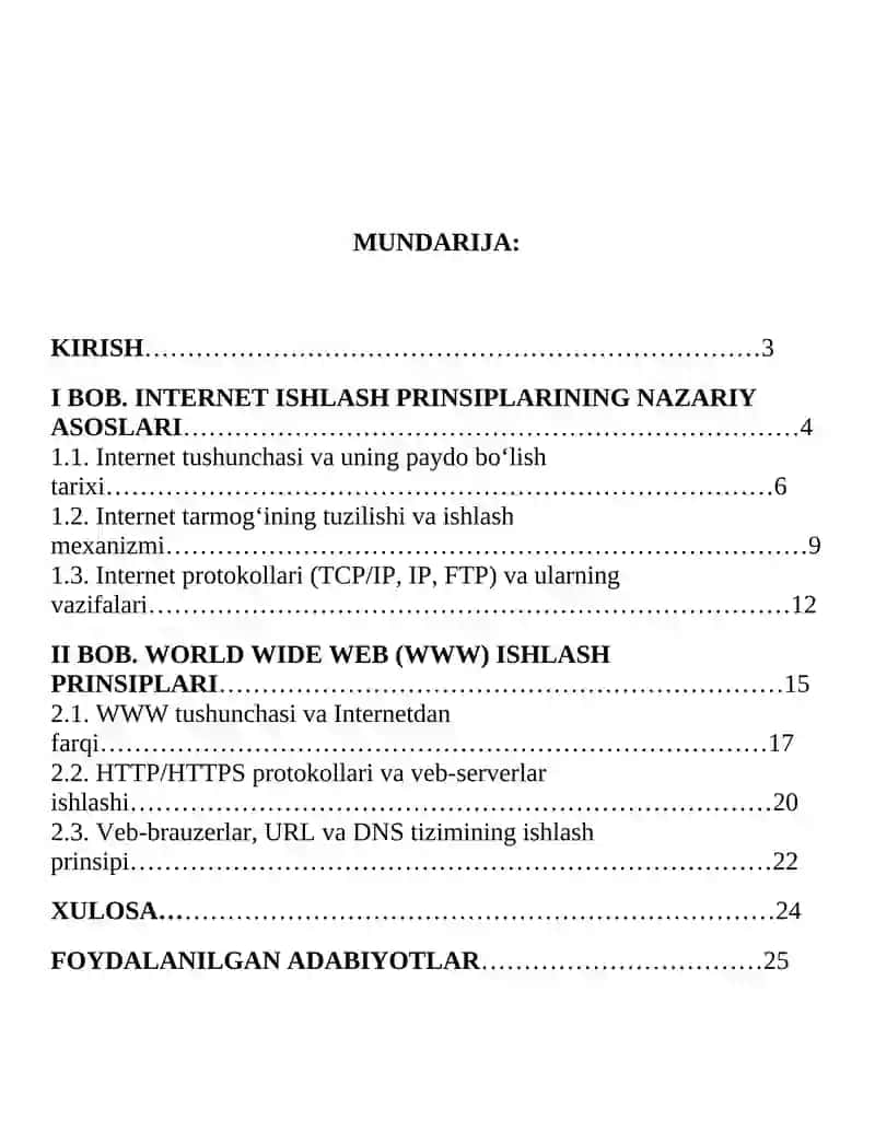 Internet va WWW ishlash prinsiplari 2