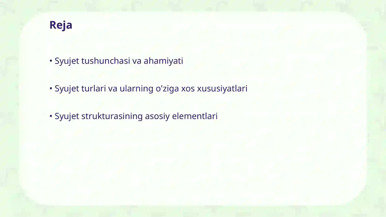 Syujet va uning turlari 2