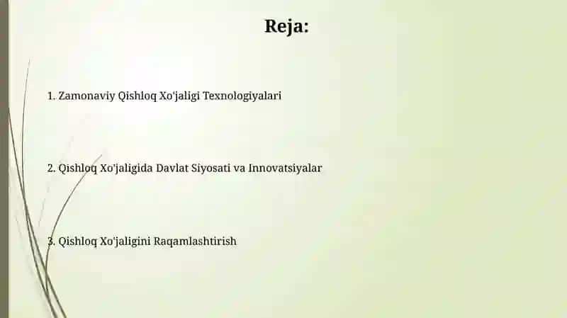 Zamonaviy Qishloq Xo'jaligi Texnologiyalari 2