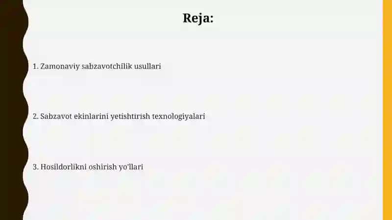 Koʻkat sabzavot ekinlarini yetishtirish texnologiyasi 2