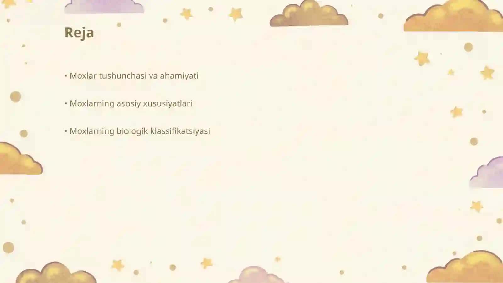 Moxlar boʻlimi haqida umumiy tushuncha, oʻziga xos belgilari, klassifikatsiyasi 2