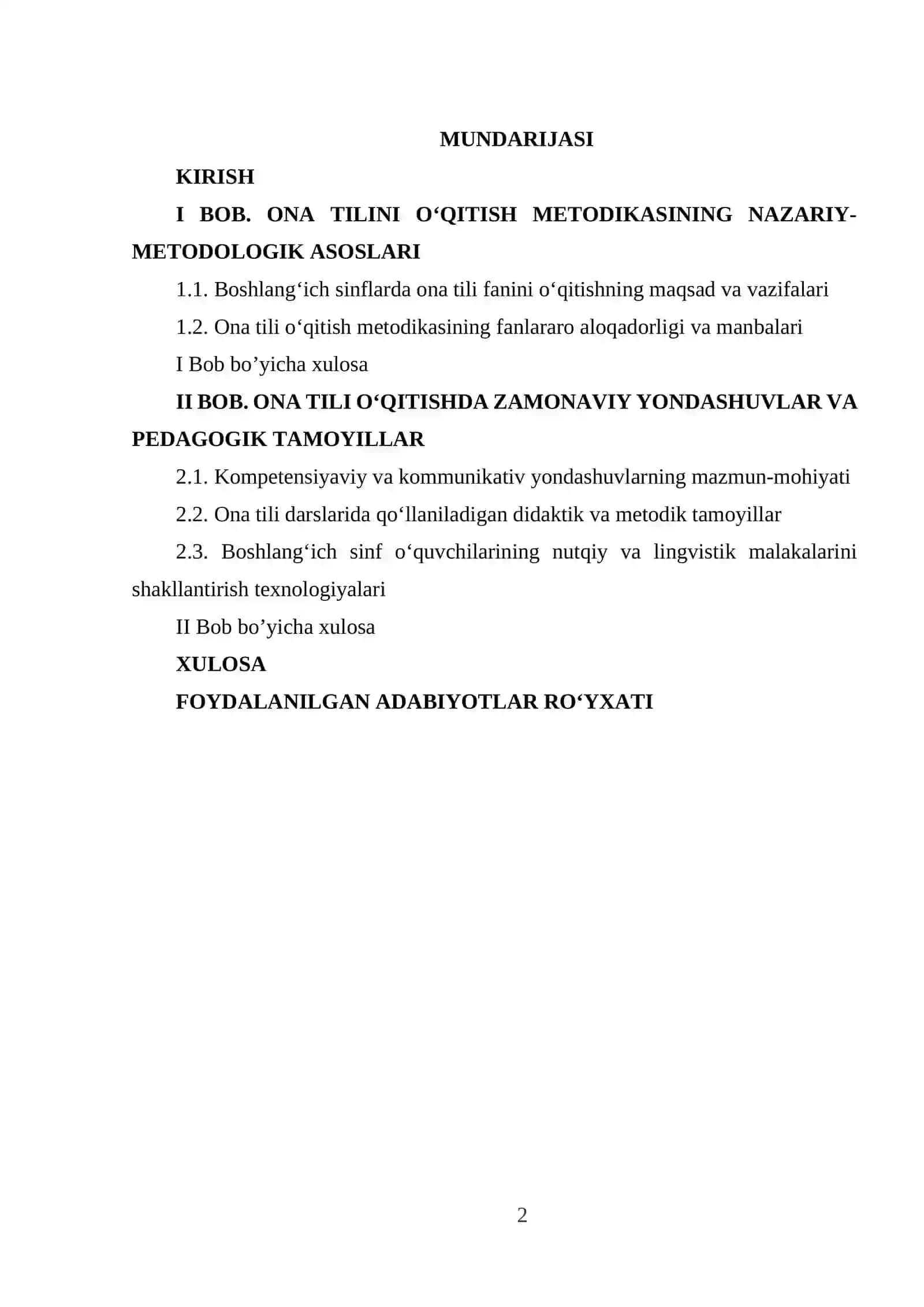 Ona tilini o’qitish metodikasi faniga doir yondashuv va tamoyillar 2