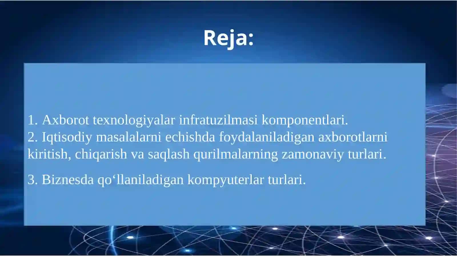 Axborot Tеxnologiyalarining Infratuzilmasi 2
