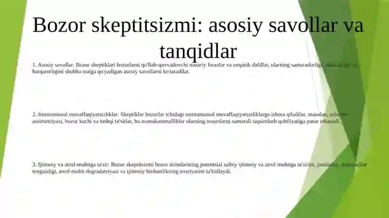 Bozor Iqtisodiyotiga Muxolif G‘Oyalar 2