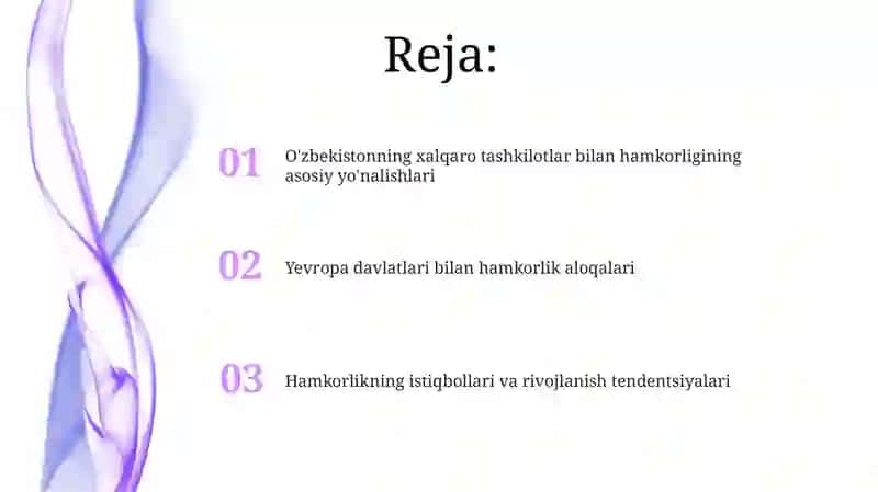 O'zbekistonning xalqaro tashkilotlar bilan hamkorlik aloqalari 2