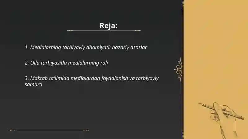 Medialarning tarbiyaviy ahamiyati 2