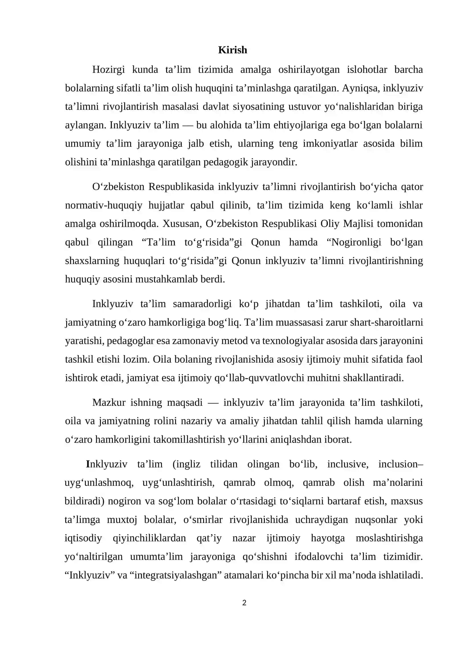 Inklyuziv ta'limda ta'lim tashkiloti olia va jamiyatni roli 2