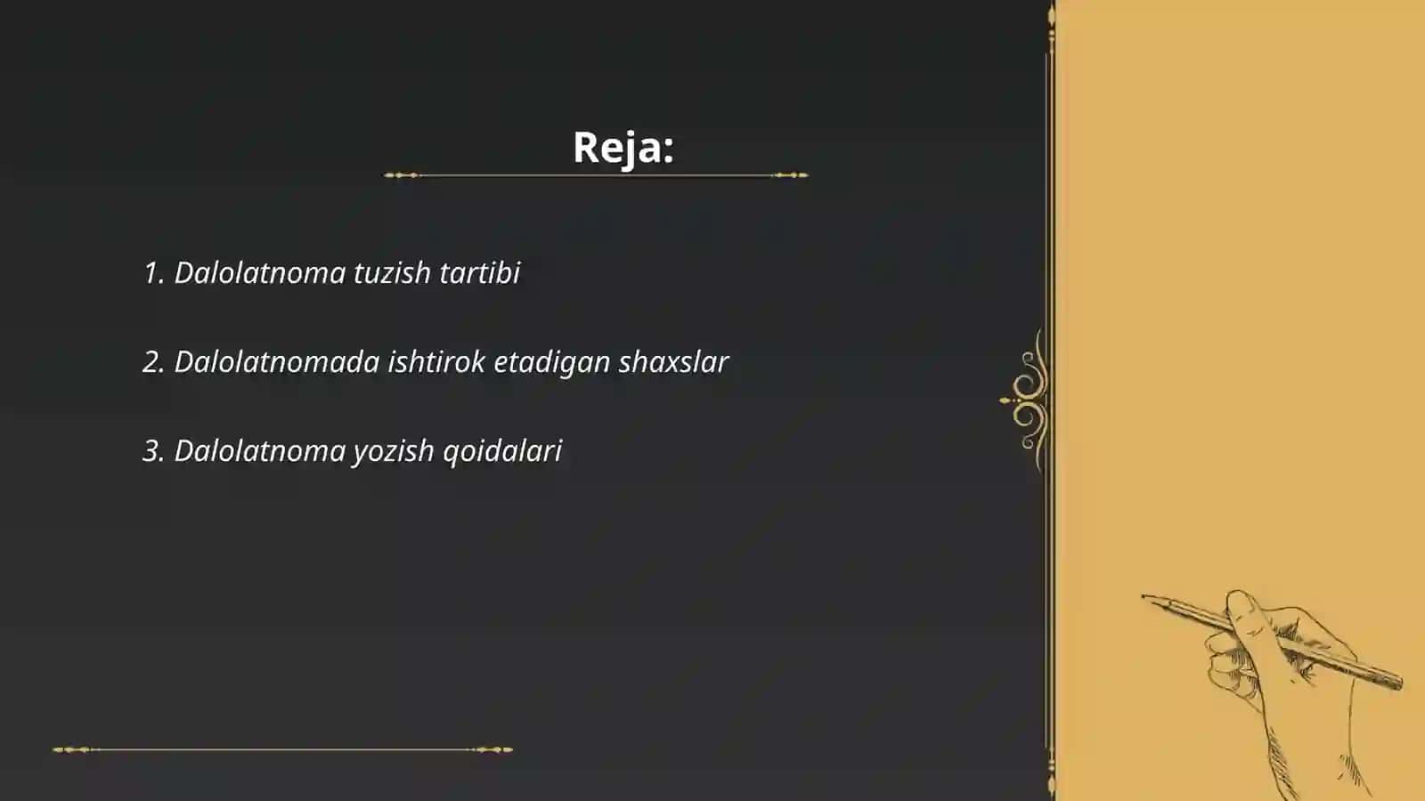 Dalolatnomadan namunalar keltirish 2