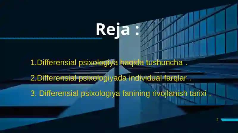 Rivojlanish psixologiyasi va differensial psixologiya fanidan Mustaqilish 2