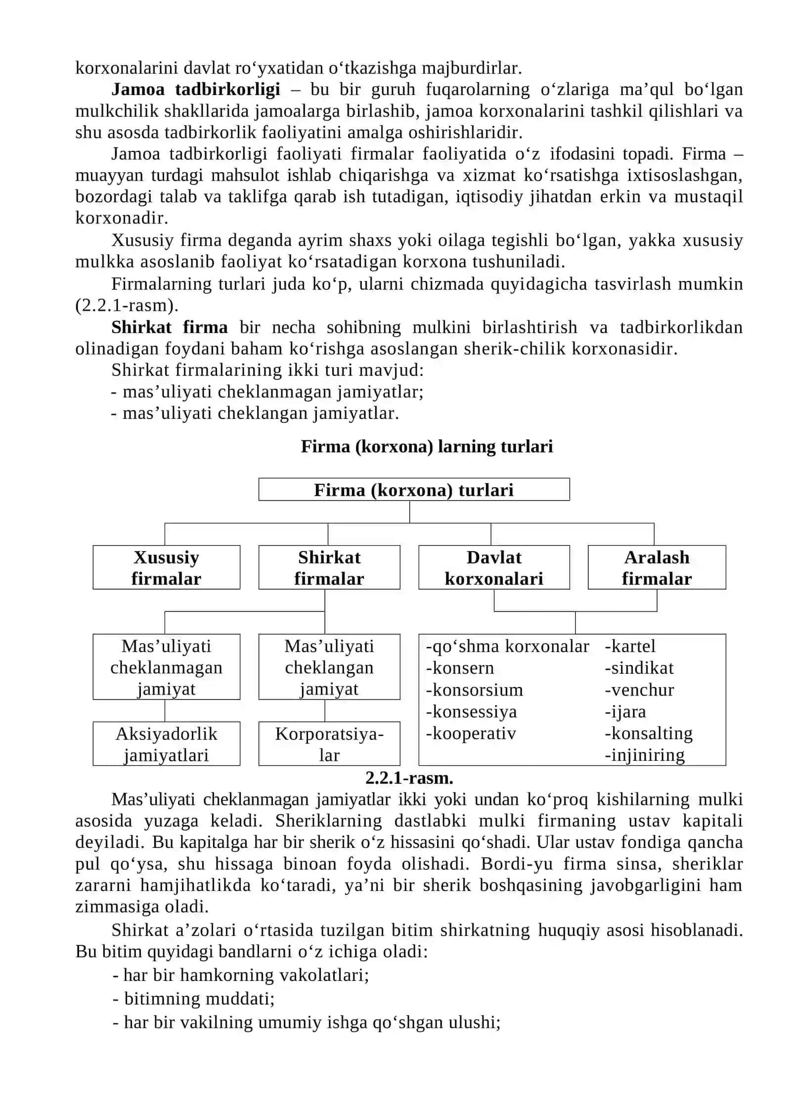 Tadbirkorlik faoliyatining shakllari 2