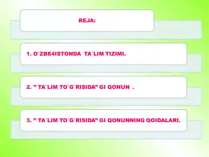 Uzluksiz ta’lim kadrlar tayyorlash tizimi 2