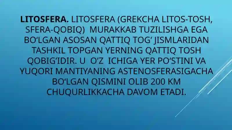 Yerning geografik qobiqlari 2