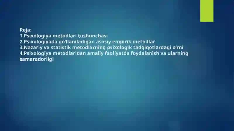Psixologiya metodlari 2