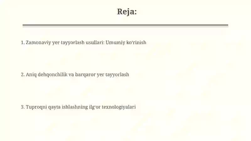 Zamonaviy yer tayyorlashning zamonaviy usullari 2