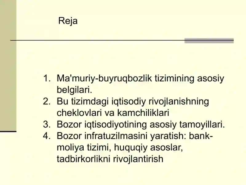 Bozor iqtisodiyotining asosiy tamoyillari 2