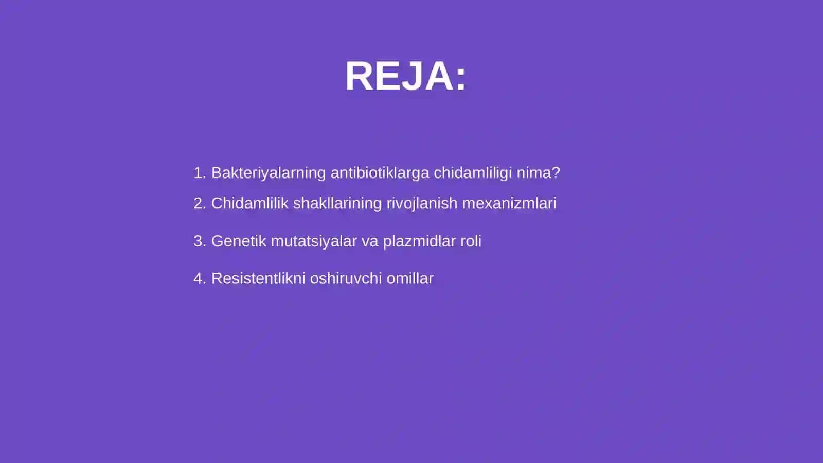 Bakteriyalarning antibiotiklarga chidamli shakllarini paydo boʻlish mexanizmlari 2