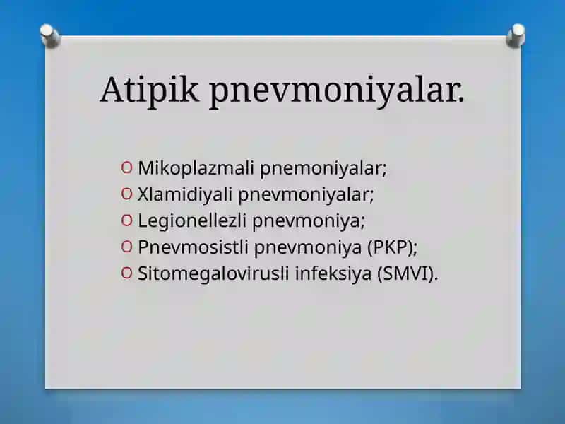 Atipik pnevmoniyalar 2