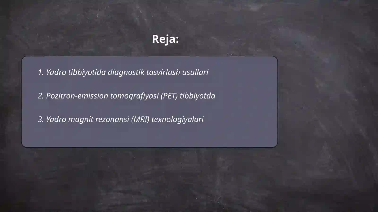 Yadro kimyosining tibbiyotdagi o'rni 2